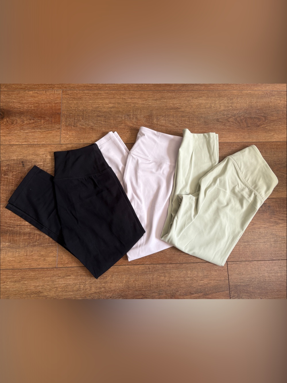 High-Rise Capris in Black, Light Pink & Sage